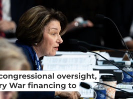U.S. Sen. Amy Klobuchar of Minnesota speaks at an oversight hearing before the Senate Judiciary Committee on Oct. 7, 2025. AP Photo/Allison Robbert